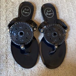 Jack Rogers Black Georgia jelly Barely Worn- once